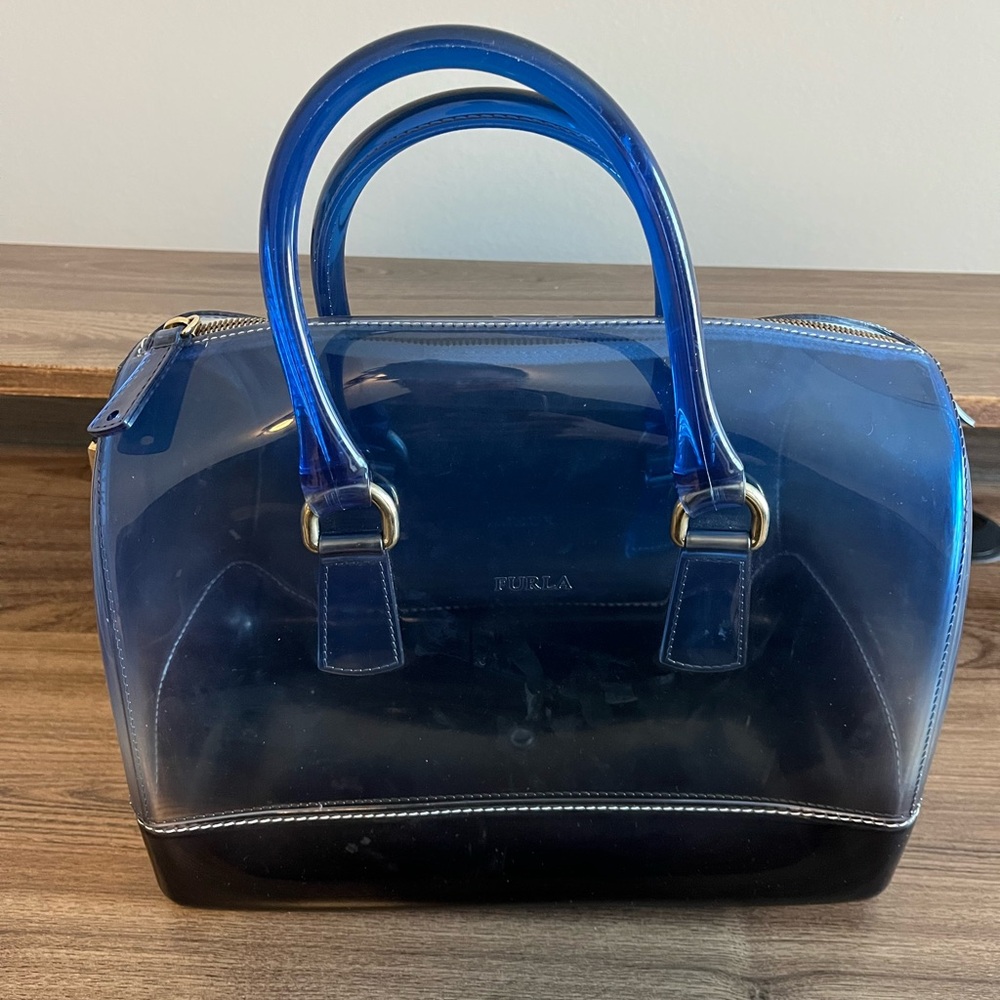 Furla Translucent Blue Satchel